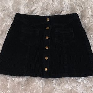 Black corduroy skirt